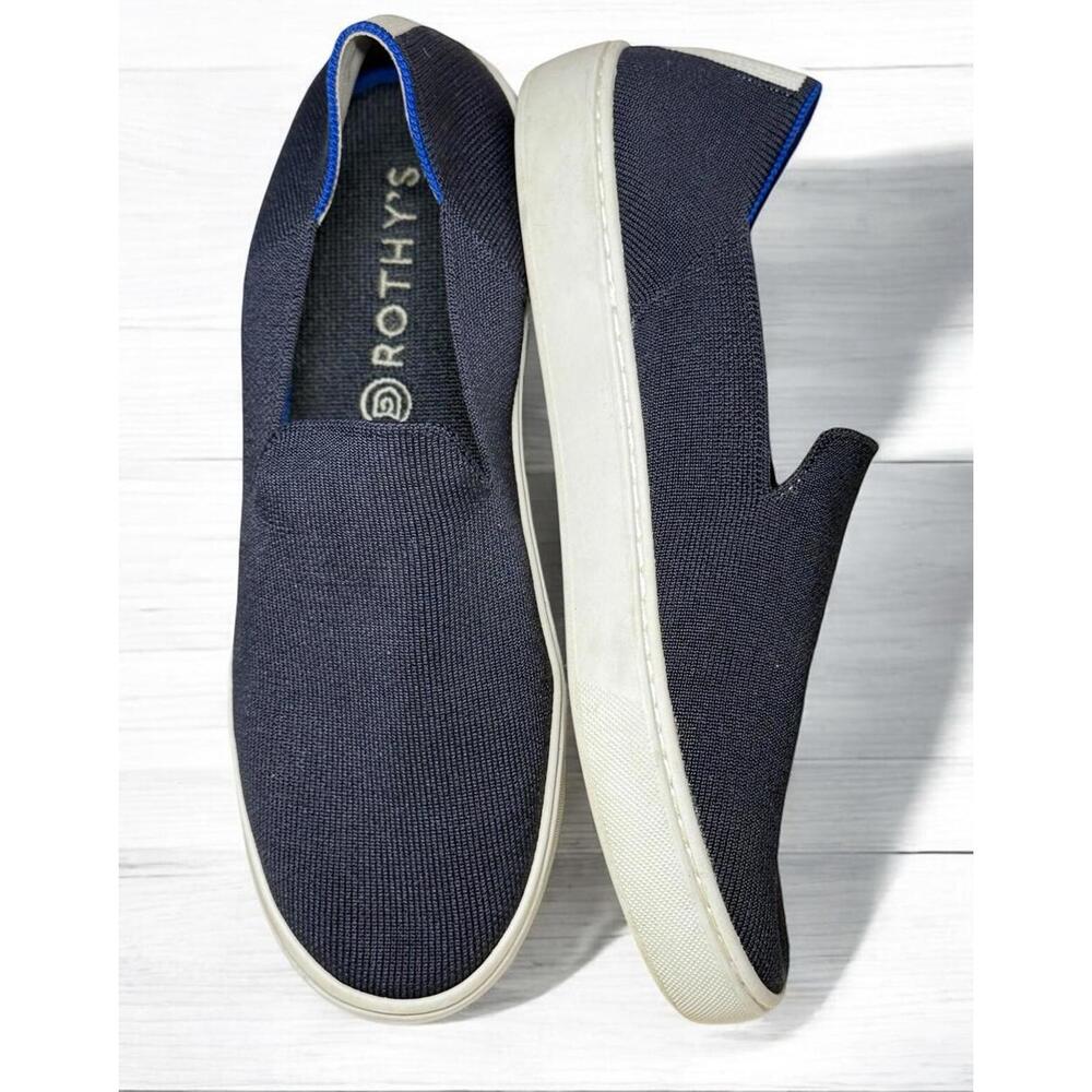 Rothy's The Original Navy Blue Slip On Sneaker Women's Sz 9.5 EUC
